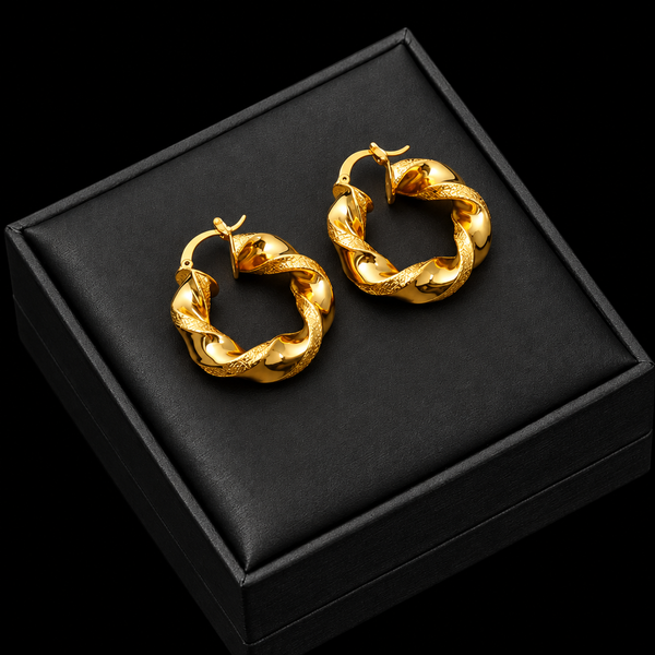 Small Gold Round Stud Earrings