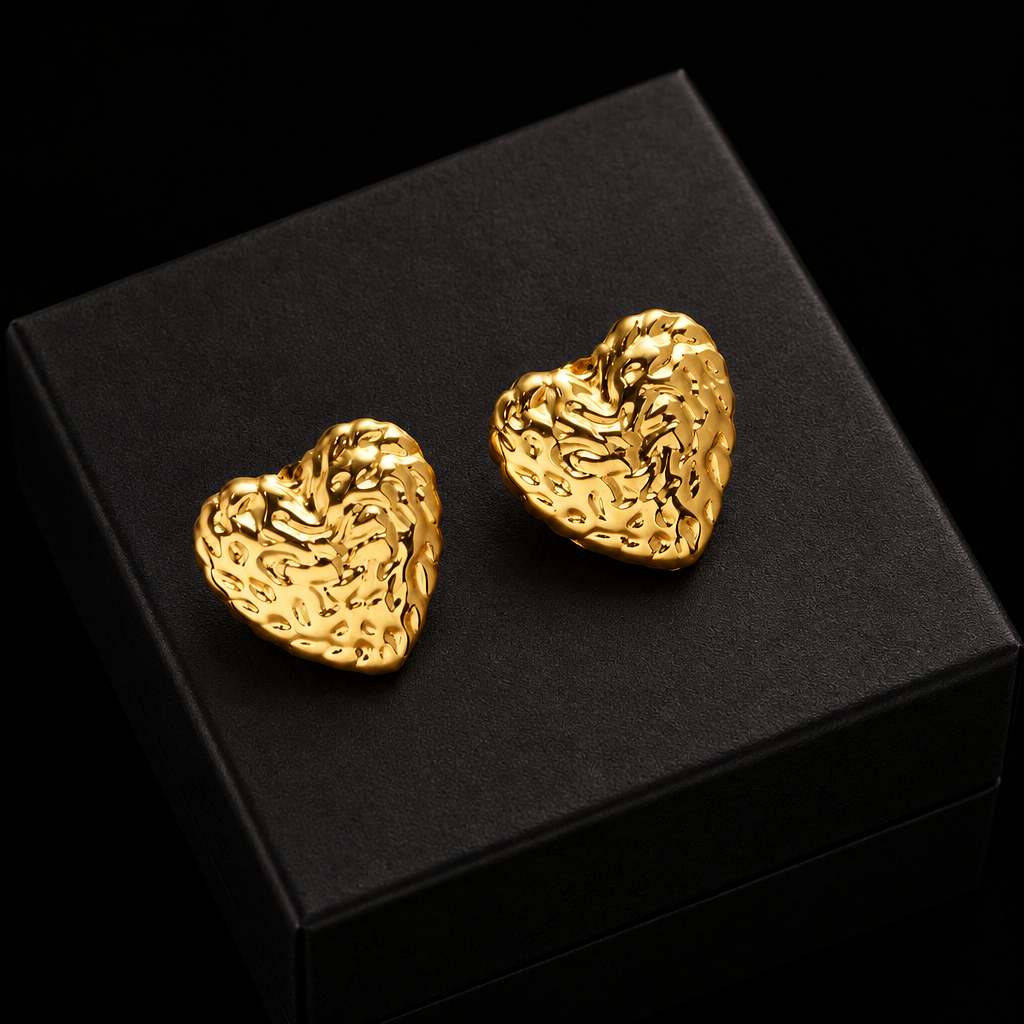 1007 Small Gold Round Stud Earrings
