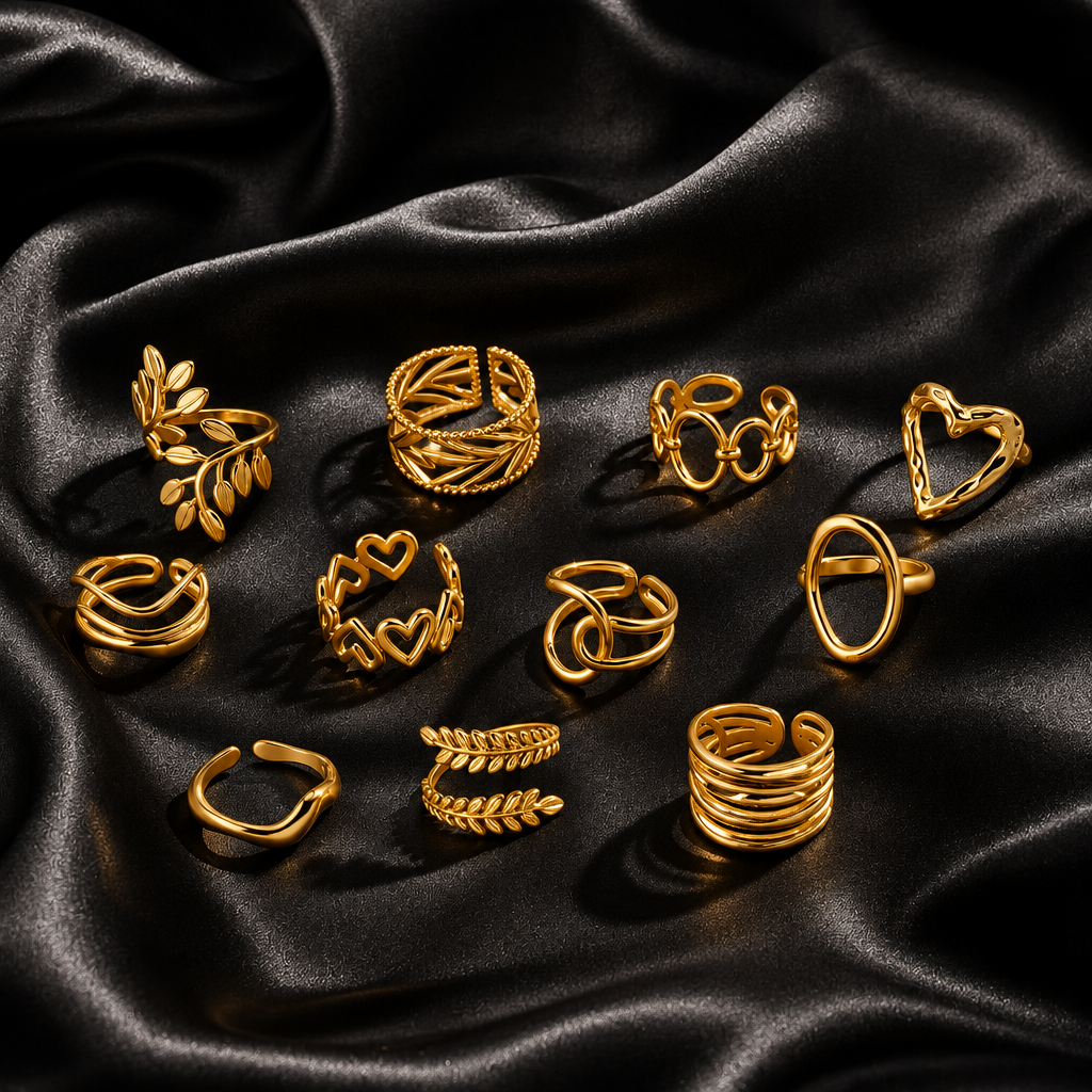 1007 Gold Leaf Heart Ring