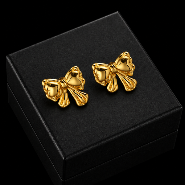 Small Gold Round Stud Earrings