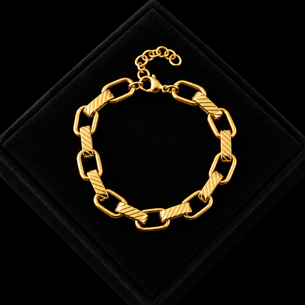 Stainless Steel Twisted Gold Bracelet Bangle
