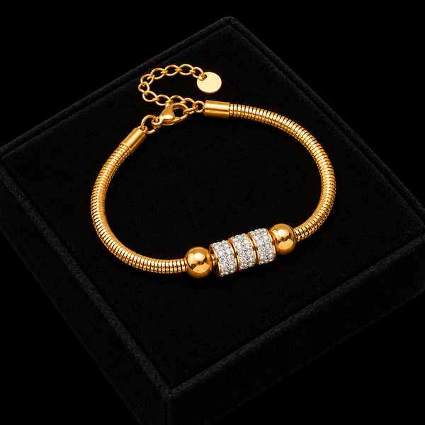 Stainless Steel Twisted Gold Bracelet Bangle