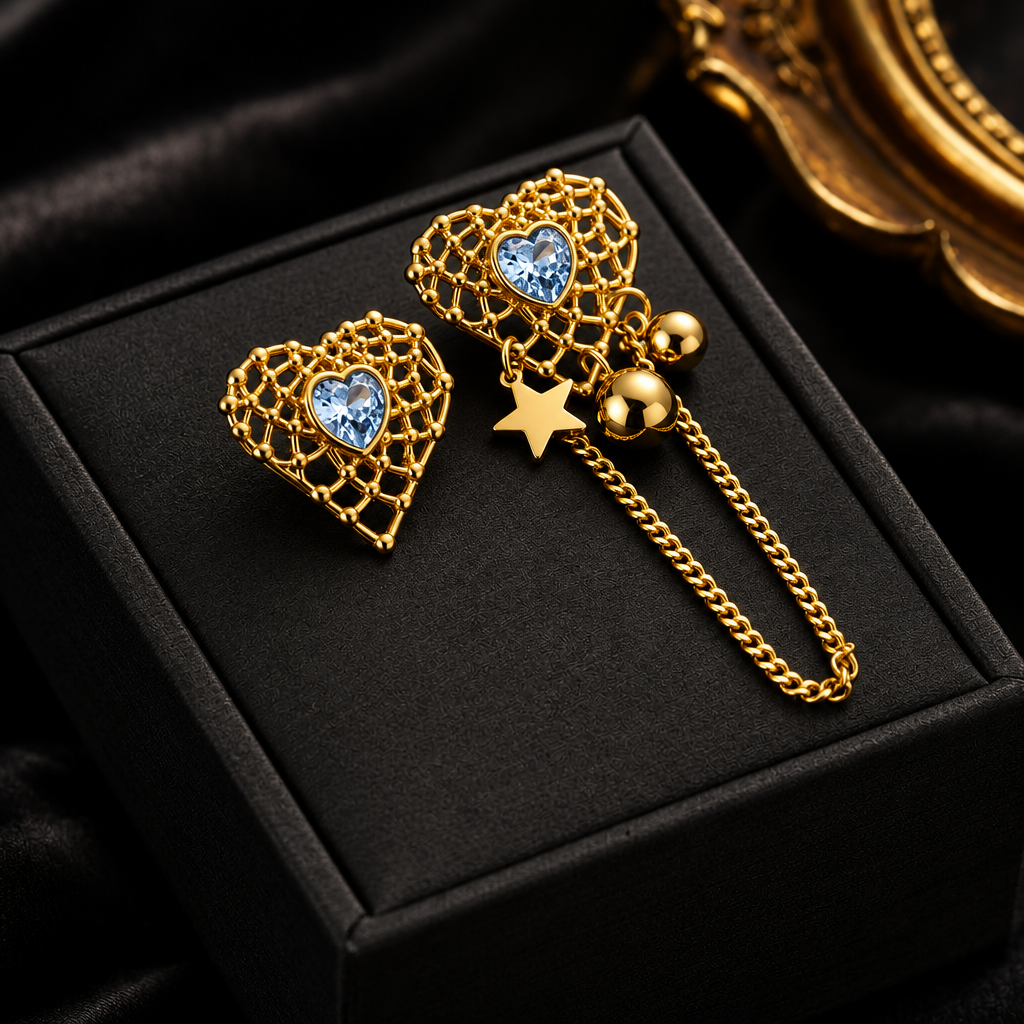 Heart Drop Earrings